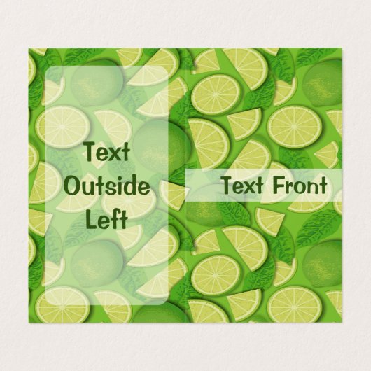 Limoen Achtergrond Visitekaartjes (Buitenkant ongevouwen)