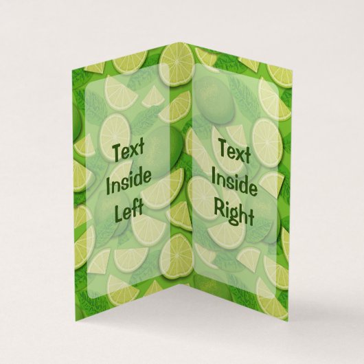 Limoen Achtergrond Visitekaartjes (Binnen)