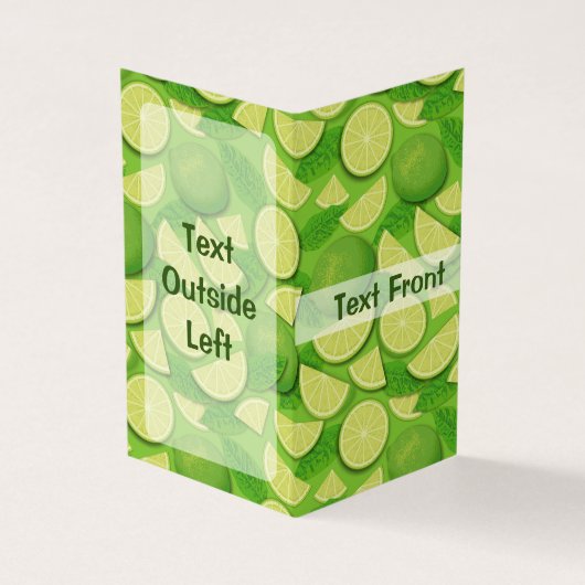 Limoen Achtergrond Visitekaartjes (Buitenkant)