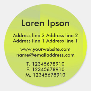 Limoen Aid Business / Profiel Ronde Sticker