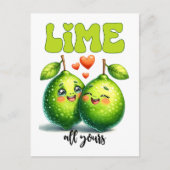 Limoen All Yours Funny Punny Valentijn Briefkaart (Voorkant)