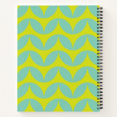Limoen Aqua Mid Mod Pattern Personalized Recipe Notitieboek (Achterkant)