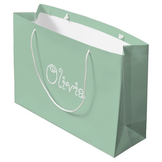 Limoen Baby shower Gift Bag Groot Cadeauzakje (Achterkant Gekanteld)