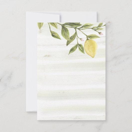 Limoen bedankkaartjes bedankkaart (Voorkant)
