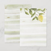 Limoen bedankkaartjes bedankkaart (Voorkant / Achterkant)