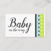 Limoen, Blauw en Donkergrijs Gift Registry Insert Informatiekaartje (Achterkant)