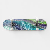 Limoen Blue Ice Abstract Skateboard (Horizontaal)