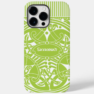 Limoen Celtic Bird Circle Persoonlijke iPhone Case-Mate iPhone 14 Pro Max Hoesje