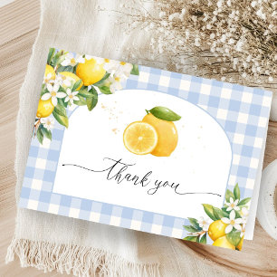 Limoen Citrus Baby Shower Jongen Vouw Dankkaart Bedankkaart