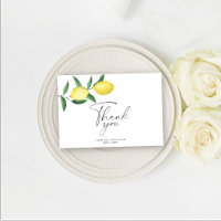 Limoen citrus - bruiloft thank you kaart