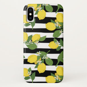 Limoen Citrus Zwarte Strepen Gele iPhone Hoes