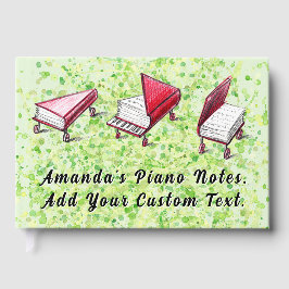 Limoen Cream Waterverf Artistic Journal Piano Boek