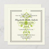 Limoen Cross Eerste Communie doopbevestiging Kaart (Voorkant / Achterkant)