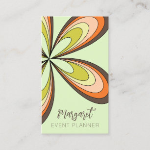 Limoen Daisy Event Planner Groovy 70s Hippie Flowe Visitekaartje
