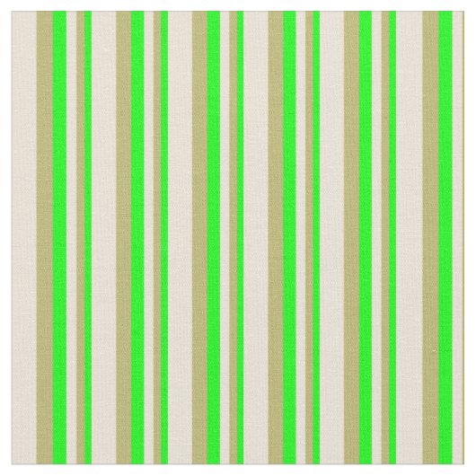 Limoen, Dark Khaki & Bisque Lined Pattern Stof (Close Up)