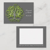 Limoen Elegant Rustic Luxe Wedding Tree Advieskaart (Voorkant / Achterkant)