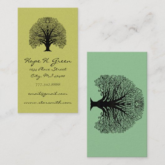 Limoen- en BLack-gedraaide structuur Visitekaartje (Voorkant / Achterkant)