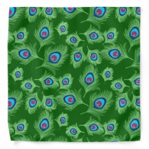 Limoen en Blauwe Peacock Feathers op Emerald Green