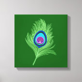 Limoen en blauwe voetdop op Emerald Green Canvas Afdruk (Voorkant)