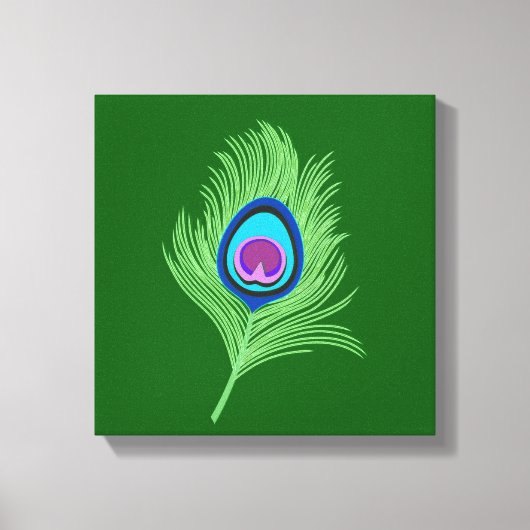 Limoen en blauwe voetdop op Emerald Green Canvas Afdruk (Voorkant)