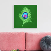 Limoen en blauwe voetdop op Emerald Green Canvas Afdruk (Insitu (Woonkamer))