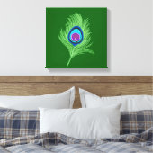 Limoen en blauwe voetdop op Emerald Green Canvas Afdruk (Insitu (Slaapkamer))