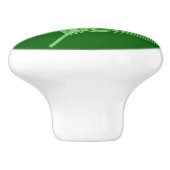 Limoen en blauwe voetdop op Emerald Green Keramische Knop (Zijkant)