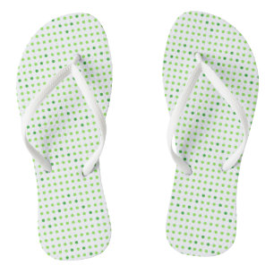 Limoen en groene Chevron patroon stippen slippers Teenslippers