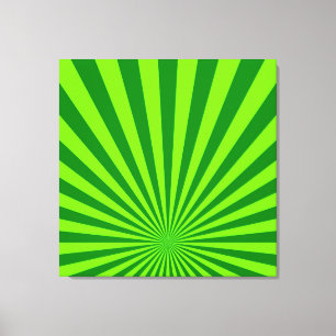 Limoen en Groene Funky Abstracte Kunst Verpakt Can Canvas Afdruk