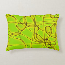 Limoen en paden accent kussen