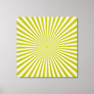 Limoen en White Funky Abstract Art Wrapped Canvas Afdruk
