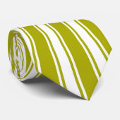 Limoen en White Funky Abstract Art Wrapped Stropda Stropdas (Opgerold)