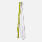 Limoen en White Funky Abstract Art Wrapped Stropda Stropdas (Achterkant)