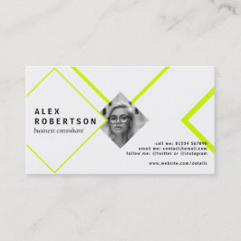 Limoen en witte diamanten portret visitekaartje