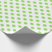 Limoen- en witte haarpunten cadeaupapier (Hoek)