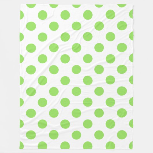 Limoen- en witte haarpunten fleece deken (Voorkant)