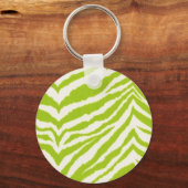 Limoen en witte Zebra Sleutelhanger (Voorkant)