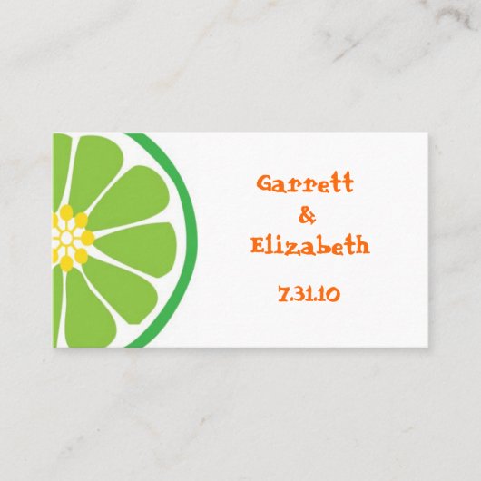 Limoen Fiesta Place Cards of Save the Date Inserts Plaatskaartje (Voorkant)