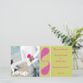 Limoen & Framboos Paisley Bewaar de Datum  Jouw fo Save The Date (Staand voorkant)