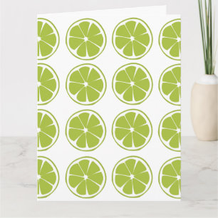 Limoen Fruit Groen Limoen Patroon Kaart