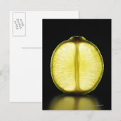 Limoen,Fruit,Zwarte achtergrond Briefkaart (Voorkant / Achterkant)