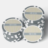 Limoen & Fuchsia Stripes aangepaste poker chips (Opstapeling)
