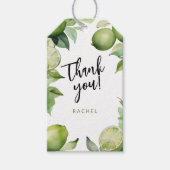 Limoen gebladerte dank u cadeaulabel (Voorkant)