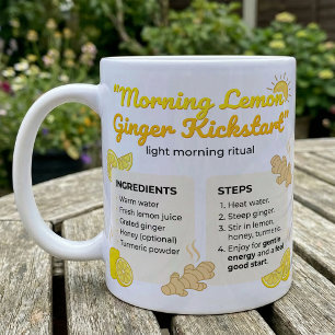 Limoen & Gember Warme Ochtendinfusie Thee Ritueel Koffiemok