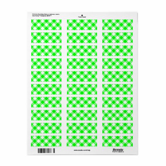 Limoen Gingham Etiket (Full Sheet)