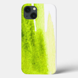 Limoen gras groene waterverf swish iPhone 13 hoesje