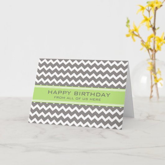 Limoen Grey Chevron Business van Groot-Brittannië Kaart (Gele Bloem)