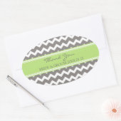 Limoen Grey Chevron Dank u bruiloft gunst Labels (Envelop)
