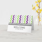 Limoen Grey Chevron-medewerker Welkom bij het team Kaart (Gele Bloem)