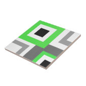 Limoen grijs zwart wit kleurenblok tegeltje (Zijkant)